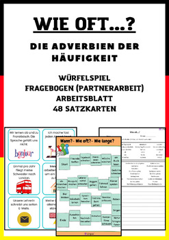 Preview of Adverbs of Frequency in German: Games, Task Cards, Worksheets