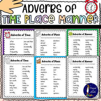 Preview of Adverbs of Time Place and Manner
