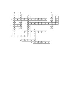 Adverbs of degree Crossword by Aron Heaney TPT