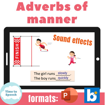 Adverbs Of Manner Speech Therapy Distance Learning By Time To Speech