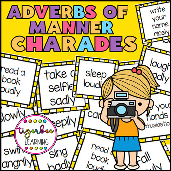 Preview of Adverbs of manner charades game