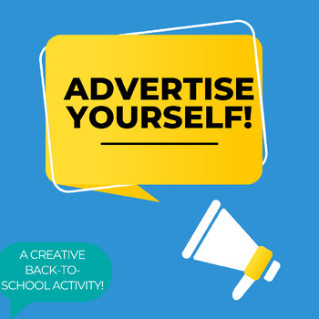 Preview of Advertise Yourself Creative Back to School Activity