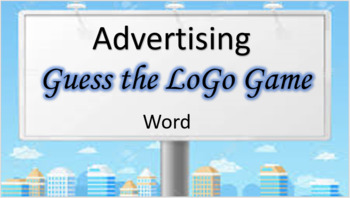Preview of Advertising – Guess the Logo – Game – Word