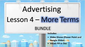 Preview of Advertising - Lesson 4 – Bundle