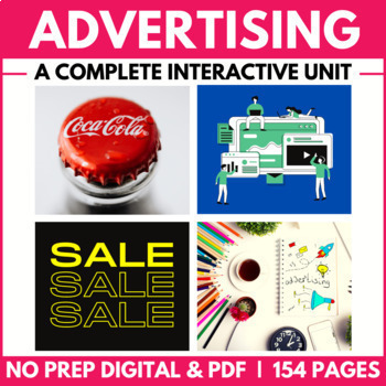 Preview of Advertising & Marketing Unit | Media Literacy | Read & Write Ads | Persuasive