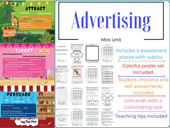 Preview of Advertising Mini Unit & Poster Set