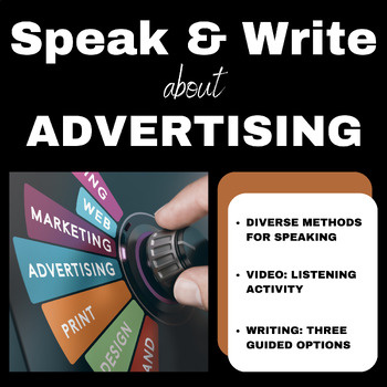 Preview of Advertising: Speaking & Writing Resource Pack