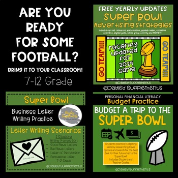 Preview of Advertising Strategies, Writing Practice, Budgeting for Super Bowl