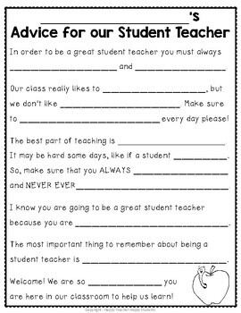 Advice Letter for Student Teacher {Student Teacher Letter / Gift from ...