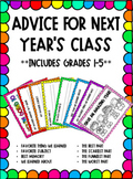 Advice for Next Year's Class **Editable**