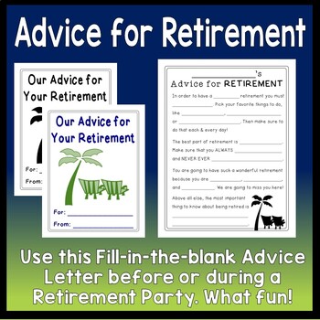 Advice for Retirement: A Fun Retirement Party Activity! {Retirement