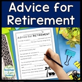 Advice for Retirement, Teacher Retirement Party Activity, 