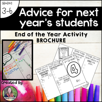 Preview of Advice for next year's students: end of the year activity  {brochure}