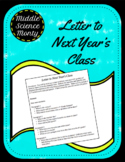 End of the Year advice for the next year's students (Letter Form)