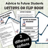 Advice to Future Students: Letter and Flip Book Activity