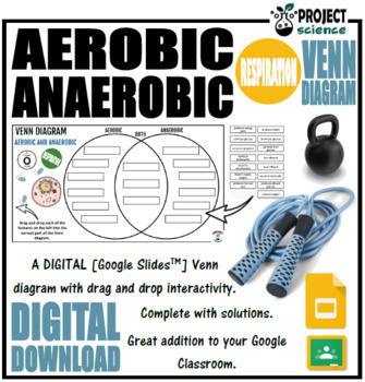 Preview of Aerobic and Anaerobic Respiration Digital Venn Diagram - Distance Learning