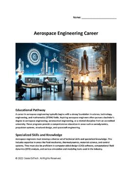 Preview of Aerospace Engineering Career Worksheet