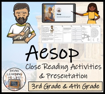 Preview of Aesop Close Reading Comprehension Activity | 3rd Grade & 4th Grade