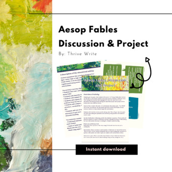 Preview of Aesop Fables Discussion & Project - ESL & ELD