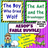 Aesop's Fable Bundle The Boy Who Cried Wolf and The Ant an