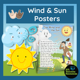 Aesop’s Fable Posters  - Wind and Sun Posters - Coloring -