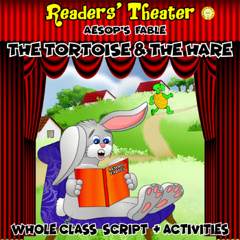 Preview of Aesop's Fables READERS THEATER SCRIPT - The Tortoise and the Hare - 24 roles