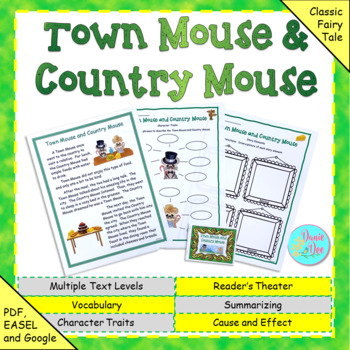 Preview of Aesop's Fable: "Town Mouse and Country Mouse" (Google Slides, TpT Digital, PDF)
