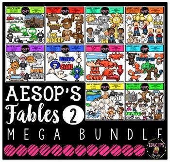 Preview of Aesop's Fables 2 Clip Art Mega Bundle {Educlips Clipart}