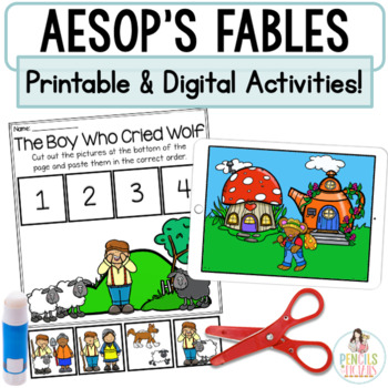Preview of Aesop's Fables Bundle | Printable and Digital Activities | Google™ Slides