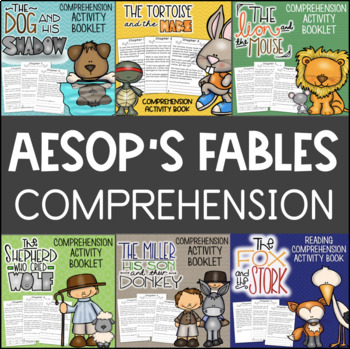 Preview of Fables Unit 3rd Grade Activities Aesops Fables with Comprehension Questions