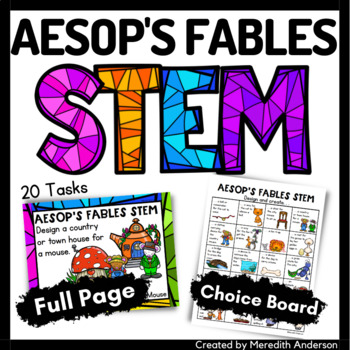 Preview of Aesop's Fables STEM and STEAM Activities