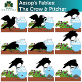 Aesop's Fables - The Crow and the Pitcher Clip Art