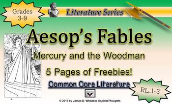 Preview of Aesop's Fables Teaching Theme & Moral Analysis Card Freebie