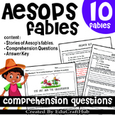 End Of The Year Activities : Aesops fables with comprehens