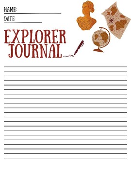Preview of Aesthetic Explorer Journal | Versatile history-themed worksheet!