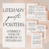 Aesthetic Neutral Literary Quote Posters