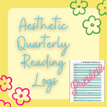 Aesthetic Quarterly Reading Logs by ToryAnn Stutts | TPT