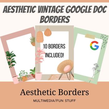 Preview of Aesthetic Vintage Borders for Google Docs