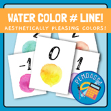 Aesthetically Pleasing Water Color Number Line (includes N