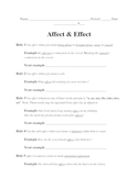 Affect vs. effect activity