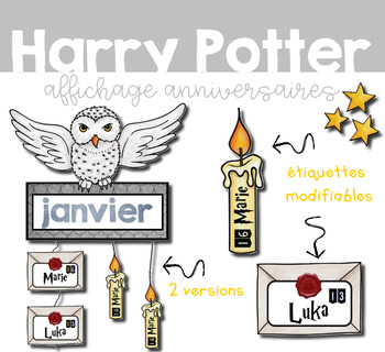 Affichage Anniversaires Harry Potter Birthday By La Classe De Marybop
