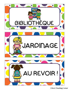 Affichages Illustres Pour Emploi Du Temps De Maternelle Et Cp Tpt