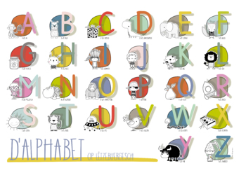 Preview of Affiche Alphabet op Lëtzebuergesch