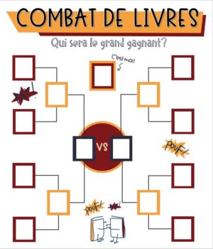 Preview of Affiche géante - Combat de livres