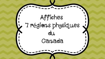 Preview of Affiches: 7 régions physiques du Canada