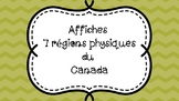 Affiches: 7 régions physiques du Canada