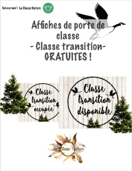 Preview of Affiches ''Classe de Transition''