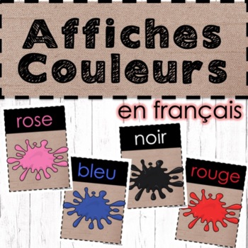 Preview of Affiches Couleurs de Style Burlap (Colour Posters in French)