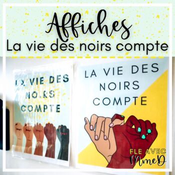 Preview of GRATUITÉ - French Posters La vie des Noirs compte | French Decor