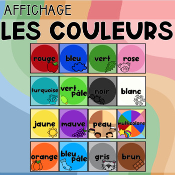 Affiches : Les couleurs by Frantastique Mme Cynthia | TPT